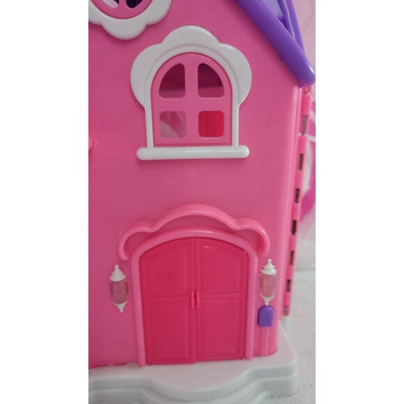 Kid Connection Pink Purple Folding Dollhouse Interactive No Accessories Included - Picture 4 of 12